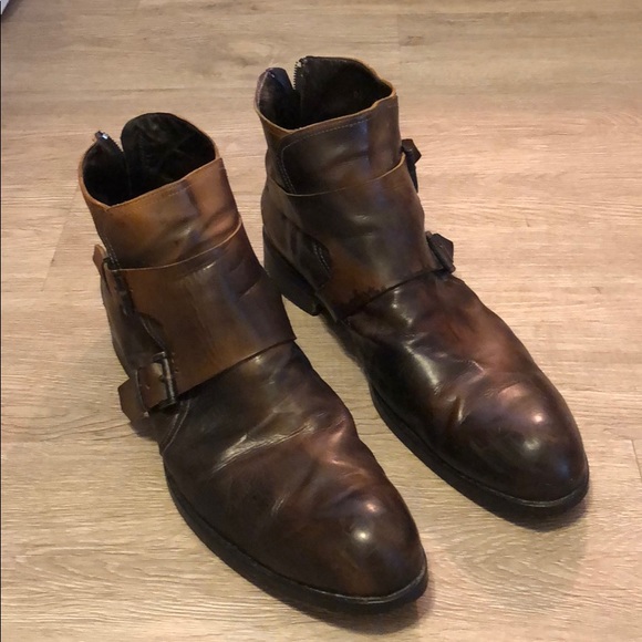 mens dark brown dress boots